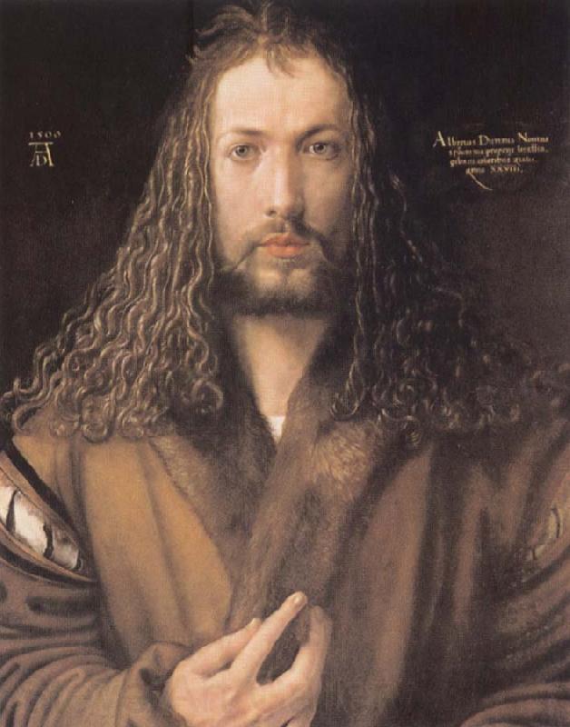Albrecht Durer Self-protrait in a Fur-Collared Robe Norge oil painting art